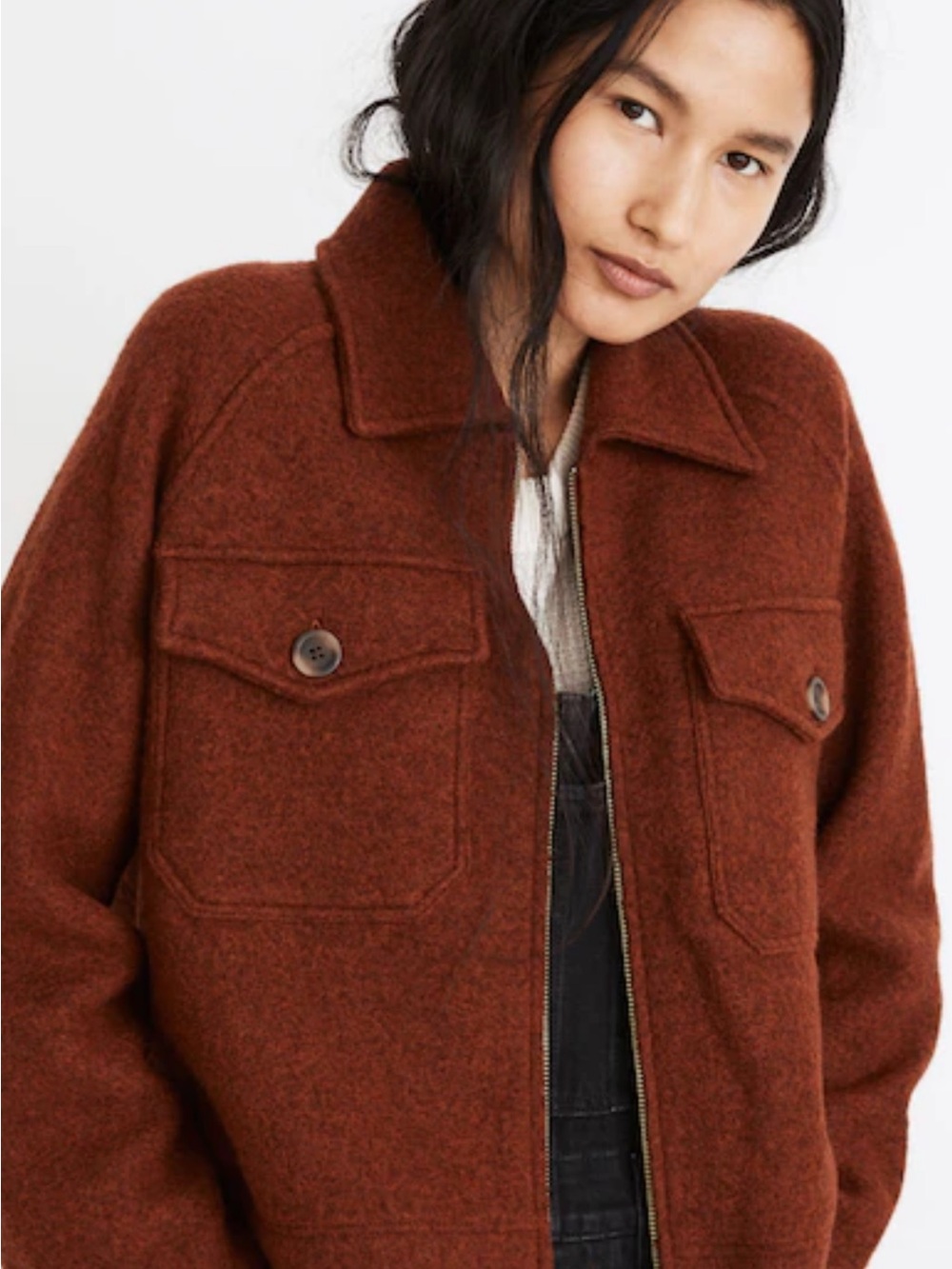Madewell Johnsville Sweater Jacket size Large - Picture 2 of 7